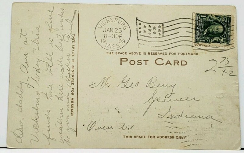 Vicksburg Illinois State Monument Shirley House Civil War Related Postcard I3
