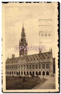 Postcard Ancient Library of Louvain I & # 39Universelle Library