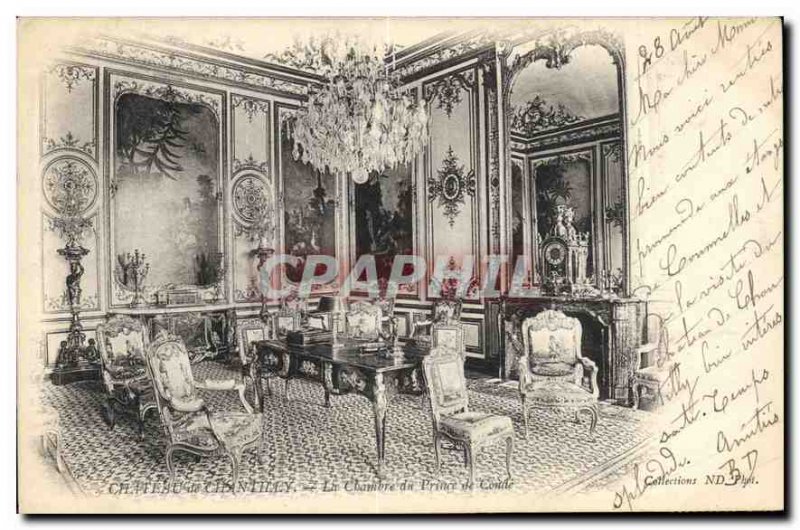 Old Postcard Chateau de Chantilly Prince of Conde House