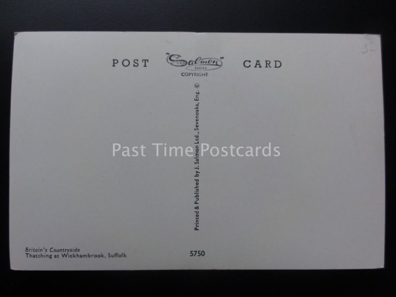 Suffolk: Thatching at Wickhambrook c1970's by J.Salmon