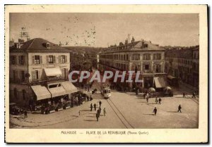 Old Postcard Mulhouse Place de la Republique