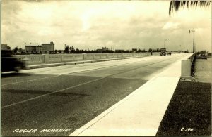 RPPC Flagler Memorial Bridge Palm Beach Florida Real Photo Postcard EKC