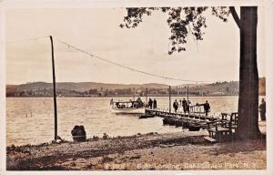 CANADARAGO PARK NEW YORKBOAT LANDING-REAL PHOTO POSTCARD 1910s MSG IN SLOVAKIAN