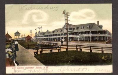 NH Casino HAMPTON BEACH NEW HAMPSHIRE Postcard PC UDB