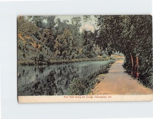 Postcard Tow Path Along the Canal, Indianapolis, Indiana