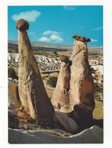 Turkey Urgup Cappadocia Fairy Chimneys Rock Vtg Postcard 4X6