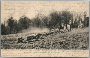 GERMAN MILITARY CAMP MUNSINGEN TROOPS TRAINING AREA ANTIQUE POSTCARD