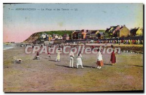 Old Postcard Arromanches Beach and Tents