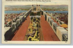 NY City Rockefeller Observation Postcard