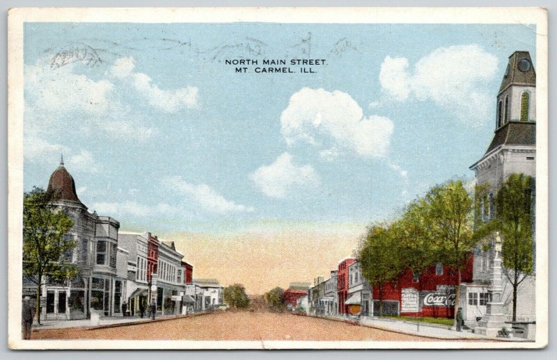 My Carmel IL~North Main Street~Mansard Roof~Coca-Cola Sign~Floyd & Cozine~1917 