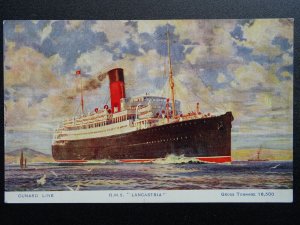 Cunard Line RMS LANCASTRIA Liner c1920 Postcard - North Western Hotel