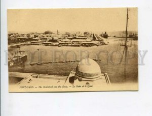 3173725 EGYPT PORT-SAID Roadstead & quay Vintage postcard
