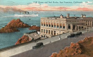 Vintage Postcard 1935 Cliff House and Seal Rocks San Francisco California CA