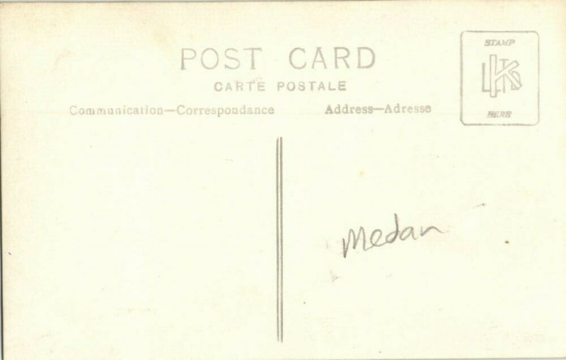 indonesia, SUMATRA MEDAN, Railway Station (1920s) RPPC Postcard