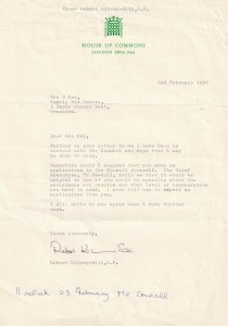 Robert Kilroy Silk TV Presenter 1976 House Of Commons Hand Signed Letter