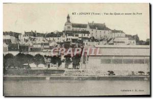 Old Postcard Joigny upstream Quays View from the Bridge