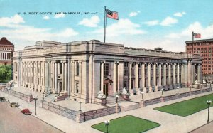 Vintage Postcard U.S. Post Office Postal Services Building Indianapolis Indiana