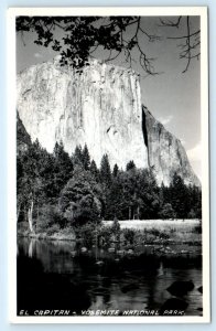 RPPC YOSEMITE NATIONAL PARK, CA California ~ EL CAPITAN & River c1950s  Postcard