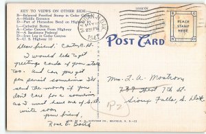 BAD LANDS, NORTH DAKOTA Large Letter Linen Postcard - 1941 Kropp