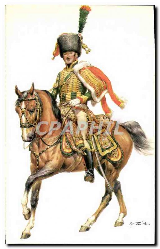 Postcard Old Empire Frankreich Chasseurs a Cheval of the Guard Leutnant Frenc...