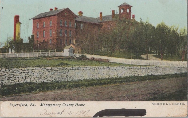 Postcard Montgomery County Home Royersford PA