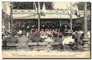 Old Postcard Fetes d & # 39Auxerre The Republican Guard is running a piece l ...