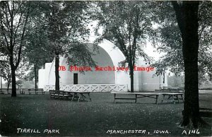 IA, Manchester, Iowa, RPPC, Tirrill Park, Band Shell, Cook Photo No A146