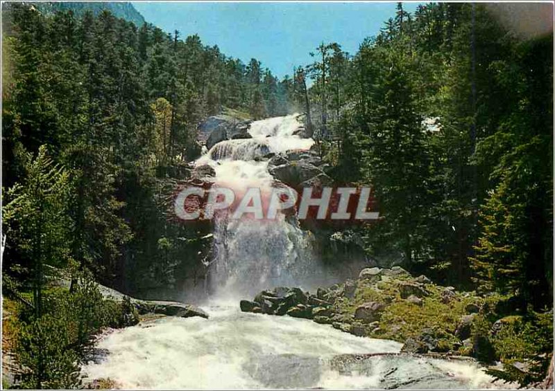 Modern Postcard Hautes Pyrenees Cauterets Cascade Bridge of Spain