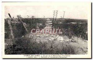 Old Postcard Chemin Des Dames This was the Monument of & # 39Hurtebise Army