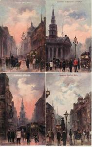 UK   LONDON   a/s JOHNSON   4 POSTCARDS postcard