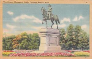 Massachusetts Boston Washington Monument Public Gardens 1948