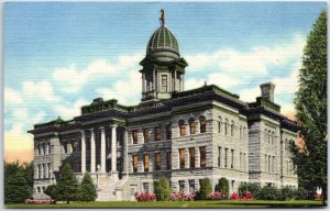 VINTAGE POSTCARD THE CASCADE COUNTY COURT HOUSE AT GREAT FALLS MONTANA (1940s)