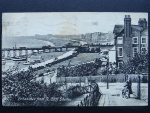 Suffolk FELIXSTOWE from South Cliff Shelter c1918 Postcard by Valentine 76800