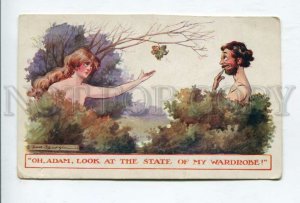 427204 SPURGIN Autumn Eden Nude ADAM & EVE Vintage postcard