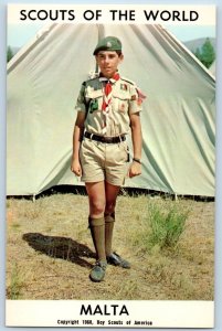 c1968's Malta Scouts Of The World Boy Scouts Of America Youth Vintage Postcard