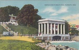 Massachusetts Plymouth Portico Over Plymouth Rock