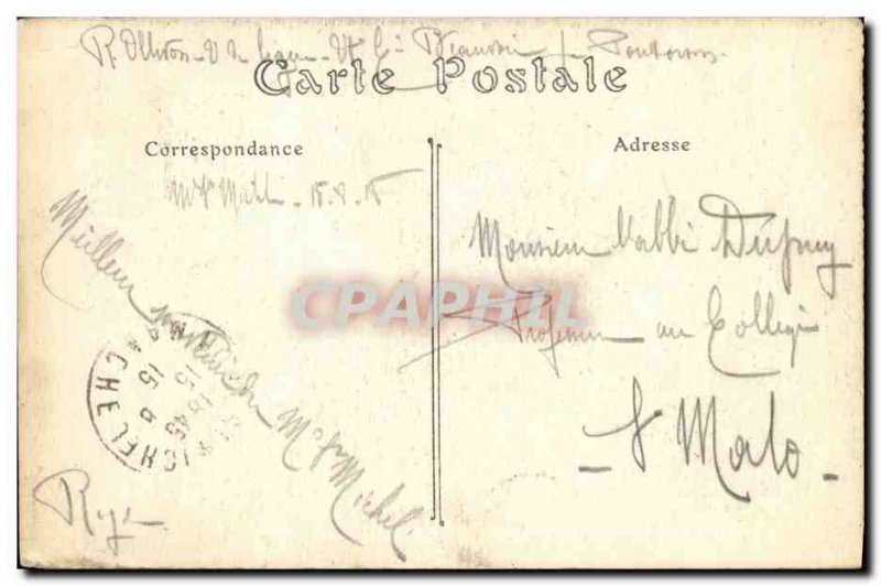 Old Postcard Mont Saint Michel Basilica Choir