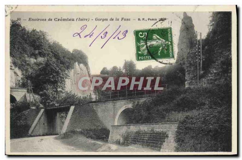 Old Postcard Around Cremieu Isere Gorges Fusa