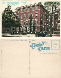 BETHLEHEM PA DODSON BUILDING & POST OFFICE ANTIQUE POSTCARD