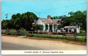 Vtg Johnson City Texas TX President Lyndon B Johnson's Boyhood Home Postcard