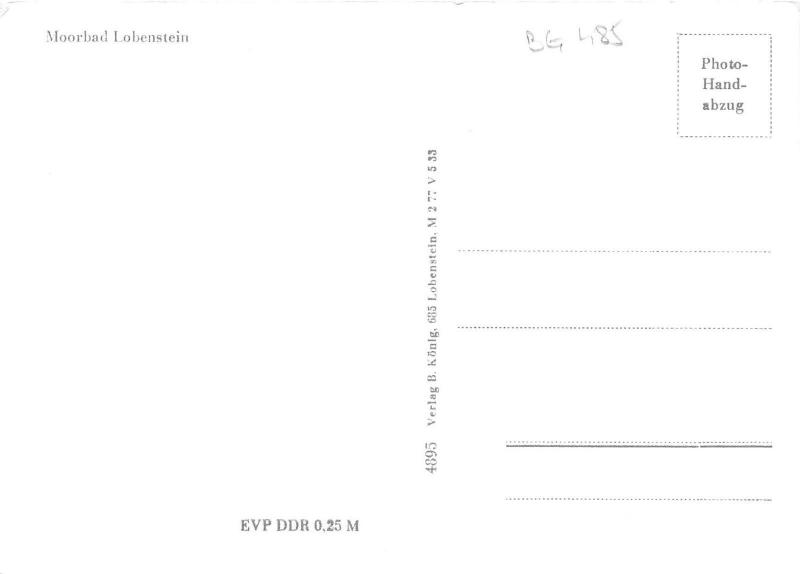 BG485 moorbad lobenstein   CPSM 14x9.5cm germany