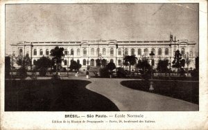 Brazil Sao Paulo Normal School Vintage Postcard 08.54