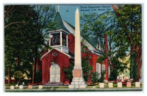 DOVER, DE Delaware ~ Christ EPISCOPAL CHURCH c1950s Kent County Linen Postcard