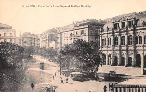 Place de la Republique et Theatre Municipal Alger Algeria Unused 