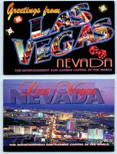 2 Postcards LAS VEGAS, Nevada NV ~ Large Letter & LAS VEGAS STRIP 1995 ~ 4x6