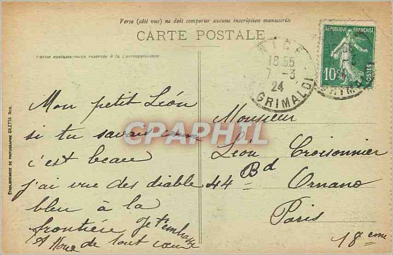 Old Postcard MONACO Principality- the general view