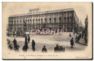 Old Postcard Lyon Bellecour Square and the Palace of Arts