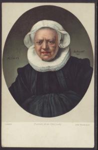 Old Woman,Rembrandt Painting Postcard