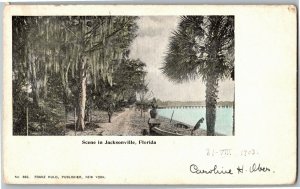 Waterfront Scene in Jacksonville FL c1903 Undivided Back Vintage Postcard J22