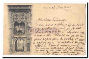 Chateau de Blois Postcard Old Gate Louis XII